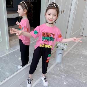 China 110CM 160CM Autumn Fashion Kids Girls Clothes Set Sweet Style on sale
