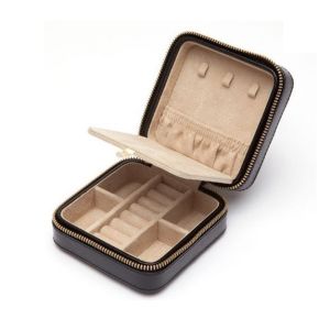 Buy cheap 10x10x5cm High quality PU Leather Red Travel Jewelry Case with holiday gift wrap from wholesalers