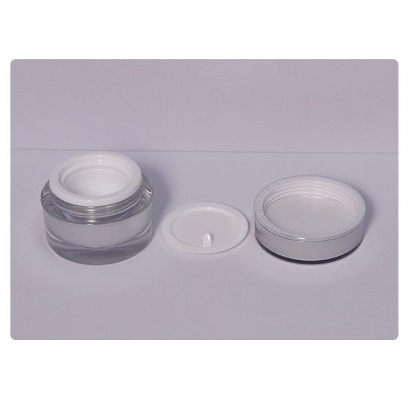 Customer's Logo Luxury 10g Round PS Silver Empty Clear Plastic Packaging Cosmetic Cream Jar for Lip Balm