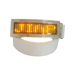 Digital scrolling LED diamond message belt buckle