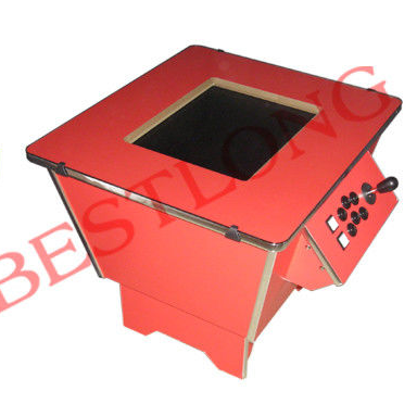Red Gaming Coffee Table Arcade Machine Medium Density Fiberboard Cabinet