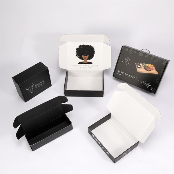 CMYK Printing Eco Friendly Brown Kraft Box Packaging for E Flute Corrugated Cardboard