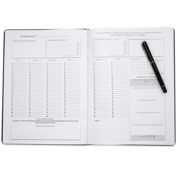 Weekly Daily Custom Personal Planner A4 Size Calendar Gold Logo OEM / ODM Available