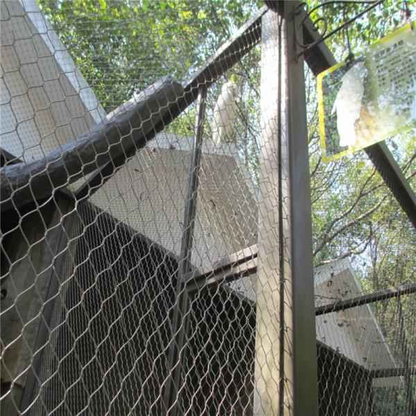 Stainless Steel Zoo Wire Mesh , Knitted Animal Enclosure Mesh Fence