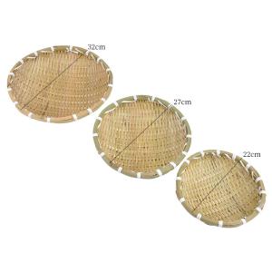 Quality Round Sieve Natural Bamboo Basket Traditional Shape for sale