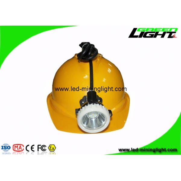 Rechargeable LED Miners Cap Lamp Automatic Power - Off With Black And White Color