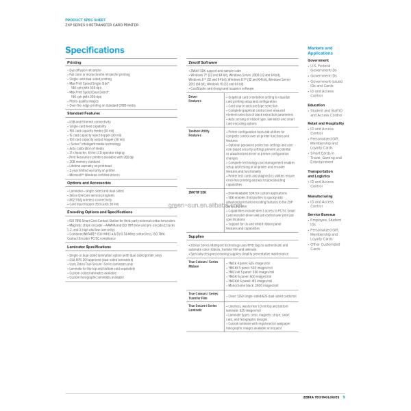 19 Seconds Color Print Speed Zebra ZXP Series 9 ID Card Printer with Optional Lamination