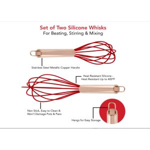 2pcs Kitchen Utensils Whisk , LFGB Approved Whisk For Blending Mixing