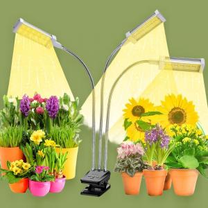 China 12W 3Heads  LED Clip Grow Light Dimmable Table Clip Lamp Full Spectrum on sale