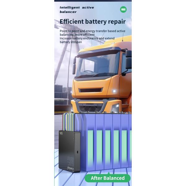 Enerkey BT Mobile App Smart Active Equalizer 8a Lifepo4 Active Cell Balancer For RV Energy Storage