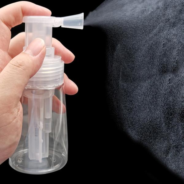 140ml and 180ml Powder Spray Bottle Empty Cosmetic Bottle with Customized Color for Personal Care