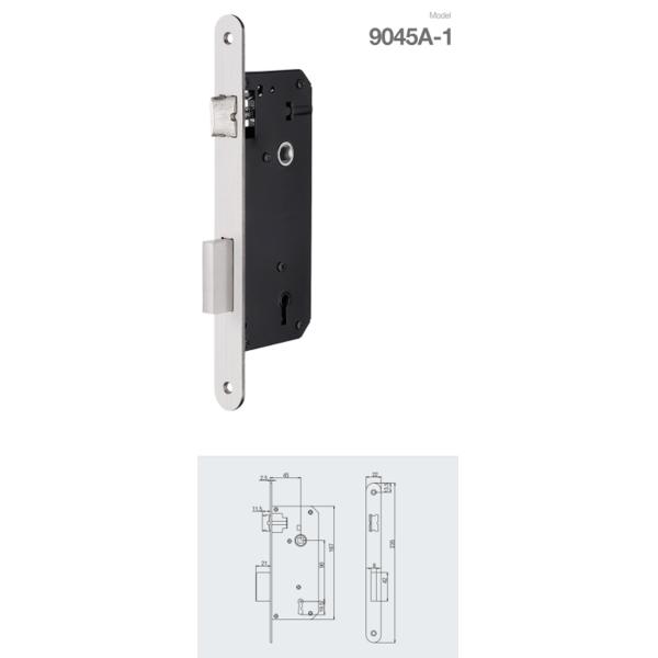Fingerprint Resistant mortise door lockbody With 8x8mm Spindle Hole