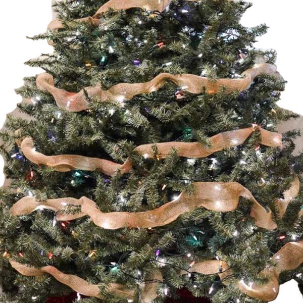 10 Yards Jute Burlap Ribbon Plain Woven Cut Edges Burlap Christmas Ribbon