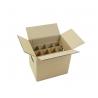 Custom Corrugated Paper Box , Wine Bottle Shipping Box With Handle for sale