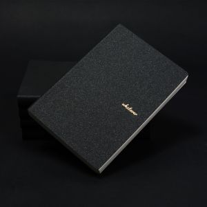 240 Pages Hardcover College Ruled Notebook Black Color Fine PU Leather Material