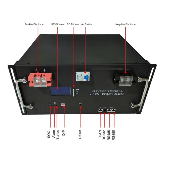 24V200Ah Lifepo4 Home Battery Storage System Rack Mounted Lithium Battery 5.12kWh