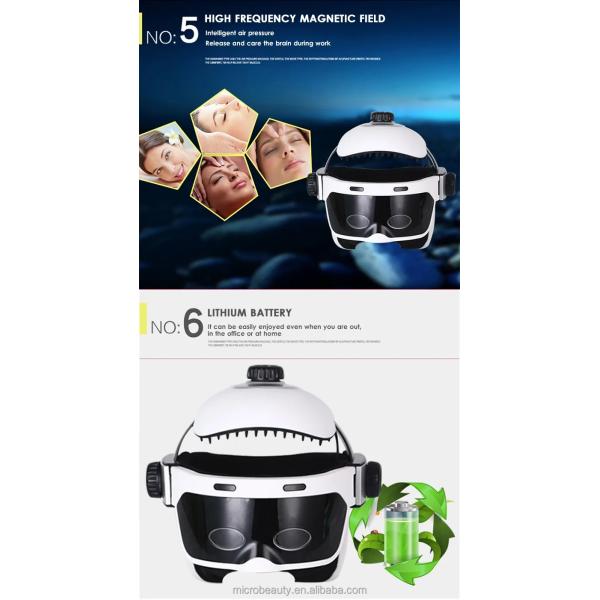 Home Use APP Control Intelligent Head Massager Head Eye Relax Built In Music Bluetooth