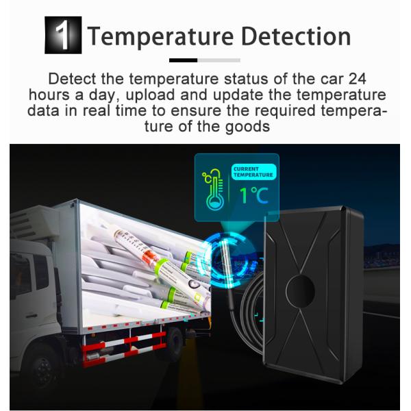 Long Standby GPS Tracker 4G IP64 Temperature Sensor GPS Tracker For Cold Chain Industry