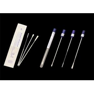 Quality EO Sterile 150mm Nylon Rayon Throat Sampling Nasal Flocked Swab for sale