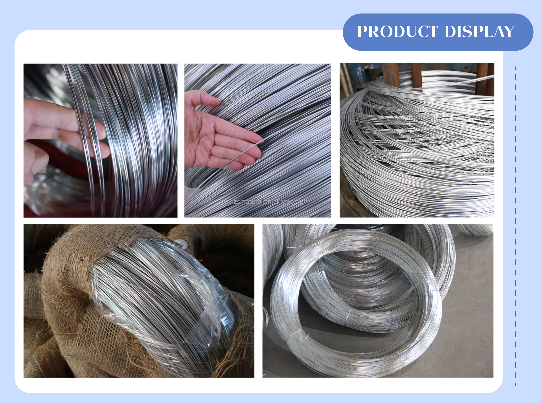 Galvanized Steel Wire 0.7mm 0.8mm 1.2mm 1.6mm 1.8mm 2mm for Construction Tolerance ±1% Advanced Construction Material