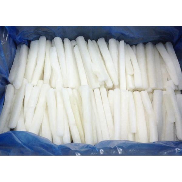 White Color Forzen Squid Strips Size 1*1*10cm Chemical Off No Additives