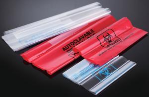 Quality Biohazard Bags, Red Polyethylene, 0.43 Gallon, 8.5W x 11 in,Biohazard Bag Holder Kit Steel wire frame, bagease, bagplast for sale