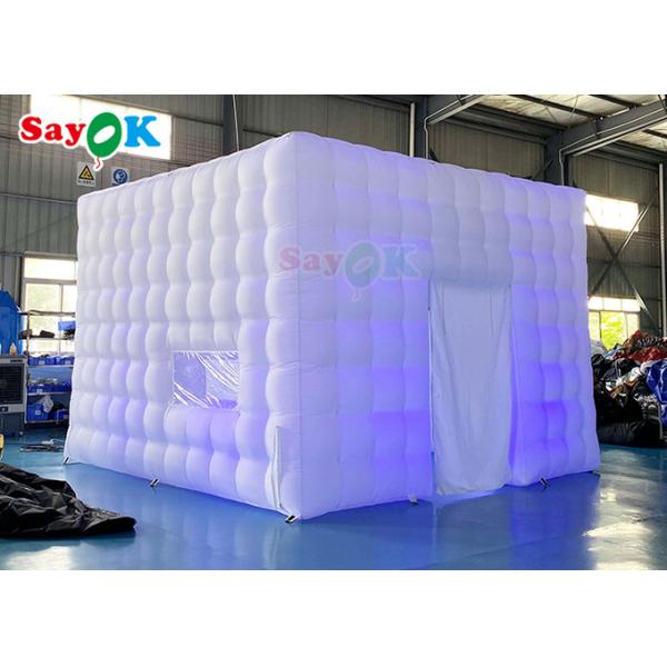 Air Inflatable Tent Airproof LED Outdoor Inflatable Tent Cube 5x5x3.5mH For Party Event
