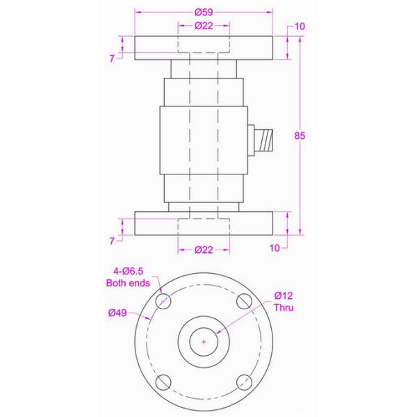 flange-to-flange reaction torque sensor 100N*m 50N-m 30N*m 20N-m 10N*m