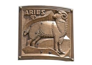 Quality Contemporary Metal Aries Bronze Relief For Outdoor / Indoor Decoration for sale