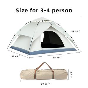 Outside Four Man Tent Automatic Family Camping Tent Double Layer