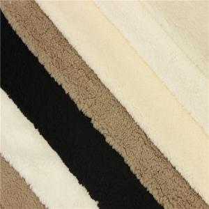 Quality Solid Color Warm Sherpa Fabric By The Yard 220gsm For Hoodie for sale