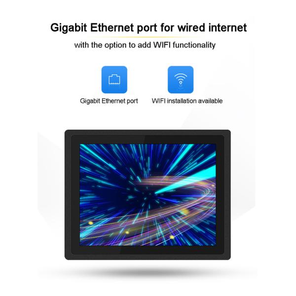 Custom Logo Embedded All-in-One Fanless PLC Industrial Control Computer Vehicle Touch Screen Panel PC with Embedded Logo