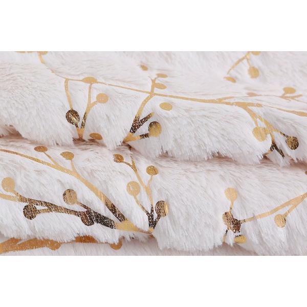 Recycled High Quality Custom PV Velvet Branch Pattern Bronzing 100 Polyester Knitted Velvet Fabric Winter for Sale