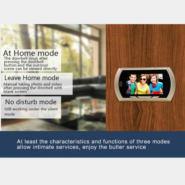 4.3" Digital Door Peephole Viewer Photo Video Camera Recorder Home Security Smart PIR Video Doorbell IR LED Night Vision