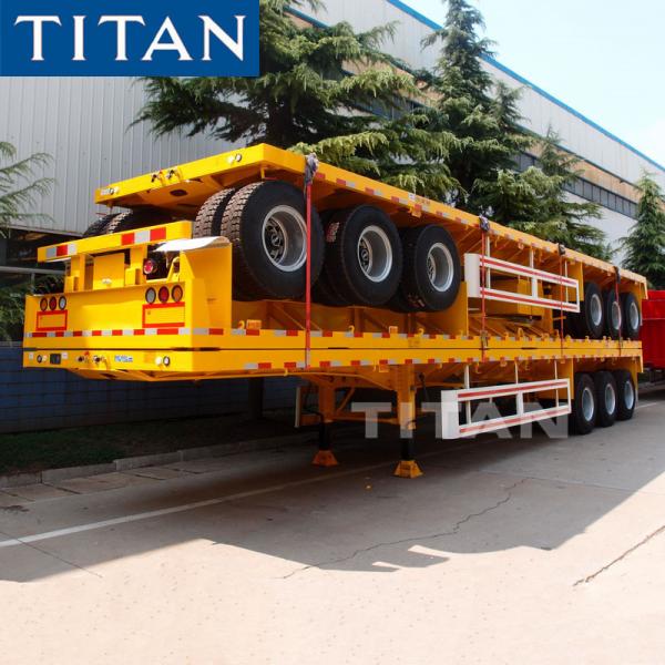 Buy TITAN Tridem Axle 20/40FT Shipping Container Flatbed Trailer Prices at wholesale prices