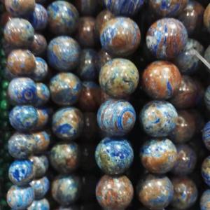 Lapis Lazuli 's color Stripe stone  round beads