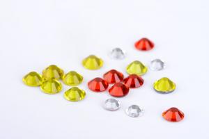 China Beautiful Flat Back Glass Crystals , Ss4 / Ss6 Decorative Rhinestones on sale