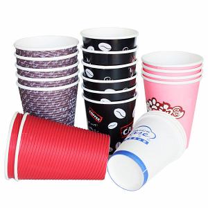 Quality triple wall paper cups,effective heat insulating coffee paper cup,hot water proof coffee c for sale
