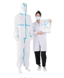 Quality Type 5/6 Disposable Medical Protective Clothing Disposable Coverall Suit GB15979-2002 for sale
