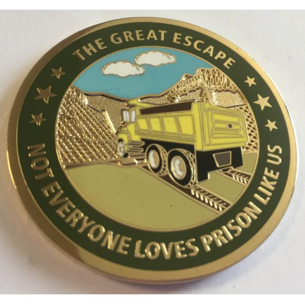 1.75 Inch 2 Inches Metal Challenge Coins , Soft Enamel / Hard Enamel Coins