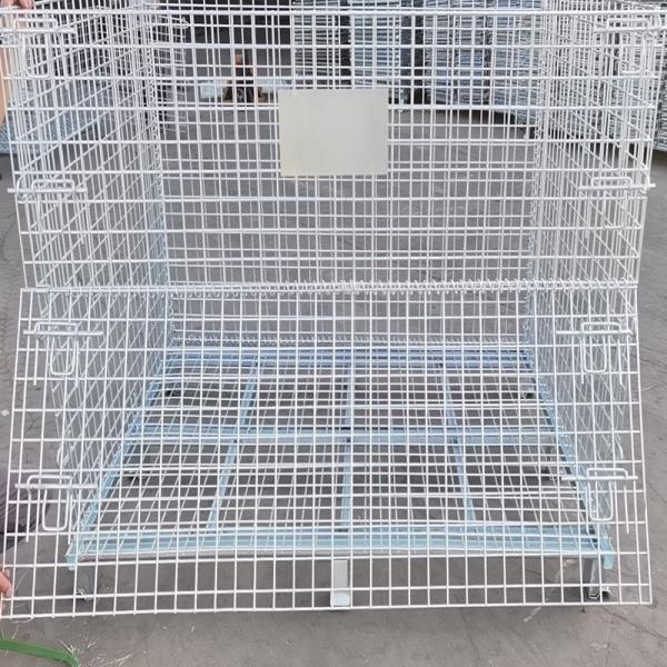 Customizable Size Anti Rust Metal Storage Cage Stackable With Optional Wheels