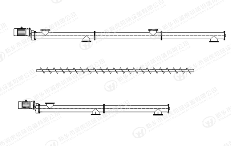 Flexible Tube Screw Conveyor Horizontal Type 220V For Saw Dust