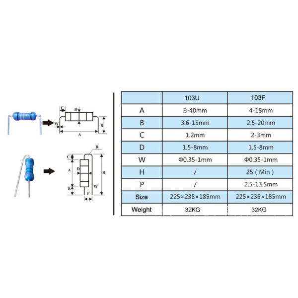 Automatic Taped Resistor Lead Forming Machine 103U Cutter Form Making Machine