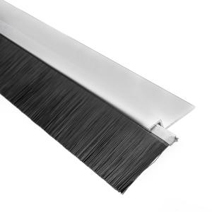 Quality H Shape Aluminum Alloy Base Door Bottom Brush Strip Nylon Brush Weather Stripping for sale
