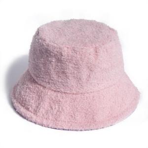 Quality Fur Bucket Hat Fashion Versatile Sherpa Furry Bucket Hats Warm Plush Fuzzy Plain Bucket Hat for sale