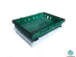 Lightweight 18L Plastic Fruit And Vegetable Crates / Stacking Plastic Crates