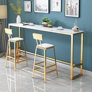 Quality Marble Wood Grain Modern Bar Table 25mm Thickness 47.2 Inch for sale