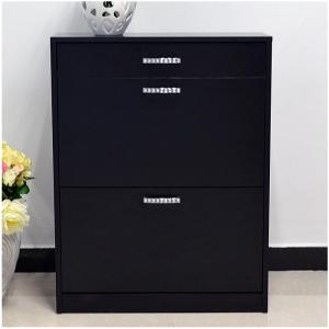 Quality Three Door 12KG 80cm height Wood Shoe Organizer Cabinet for sale