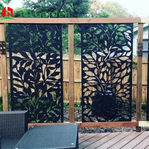 China Antirust Decorative Outdoor Black Metal Privacy Screen Room Dividers 900*1800mm on sale