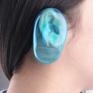 China Protect Silicone Ear Covers , Blue Clear Silicone Ear For Personal Use / Hairdressing Salon on sale